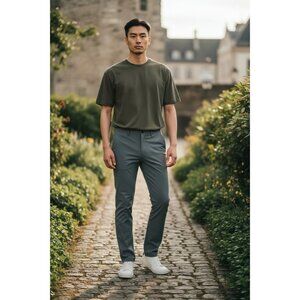 Banana Republic Mens Slim-Fit Dress Pants  Lightweight Blue 34/29